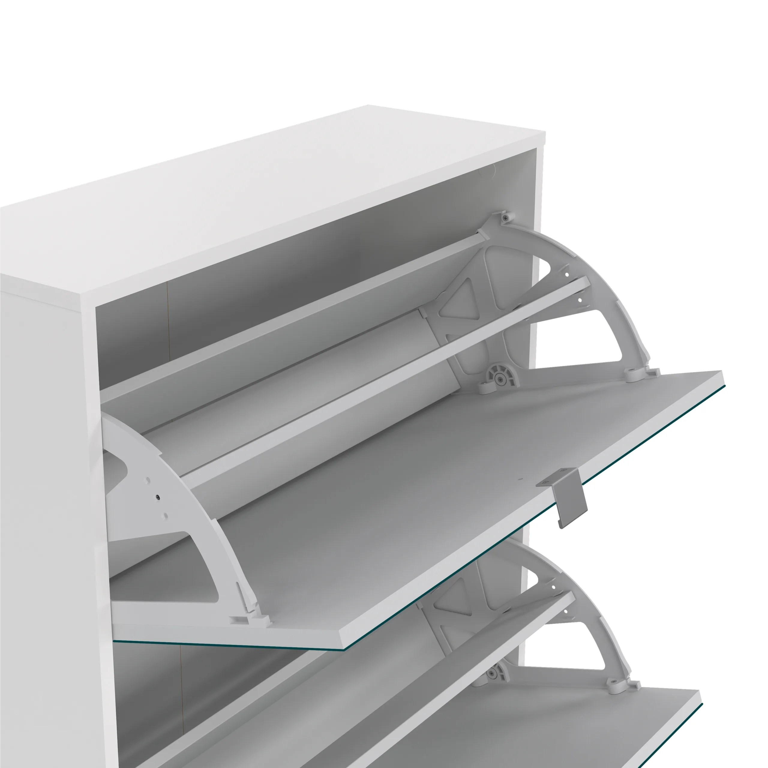 Bally Shoe Cabinet White Swatch United Furniture