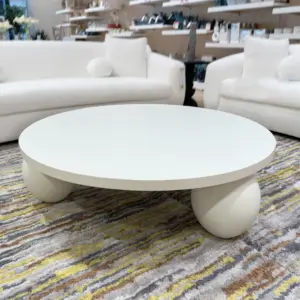 Haute Round Coffee Table - White