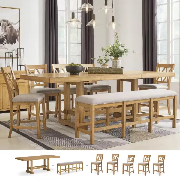 Havonplane 8-Seater Extendable Dining Counter Set