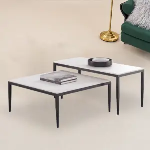 Macha Square Coffee Table Set - White
