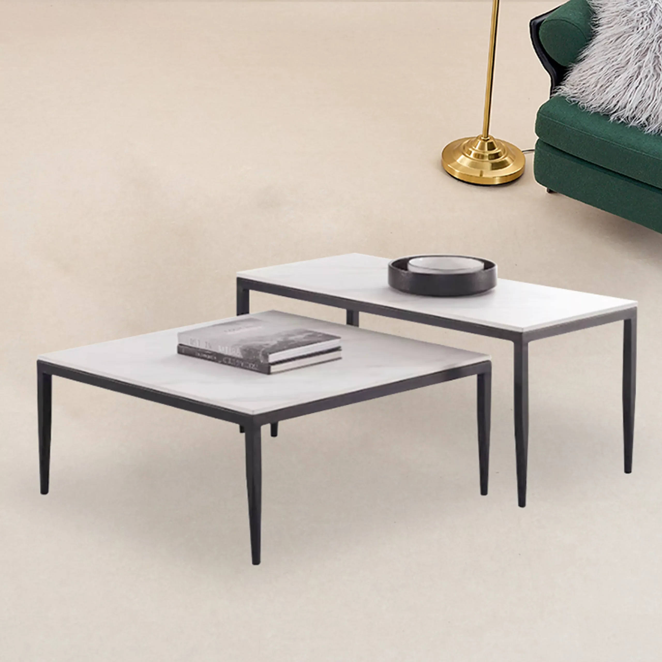 Macha Square Coffee Table Set White 1 United Furniture
