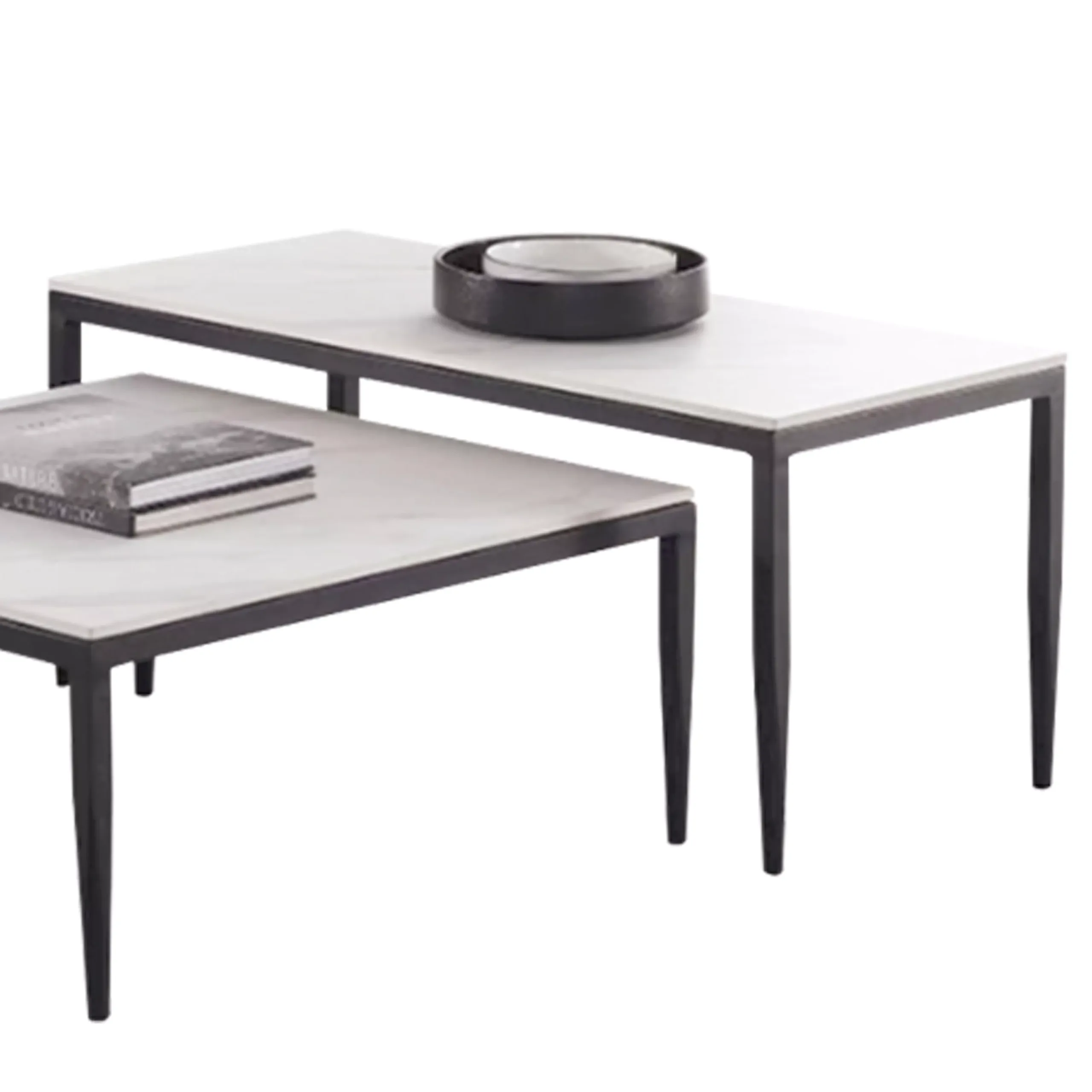 Macha Square Coffee Table Set White 4 United Furniture