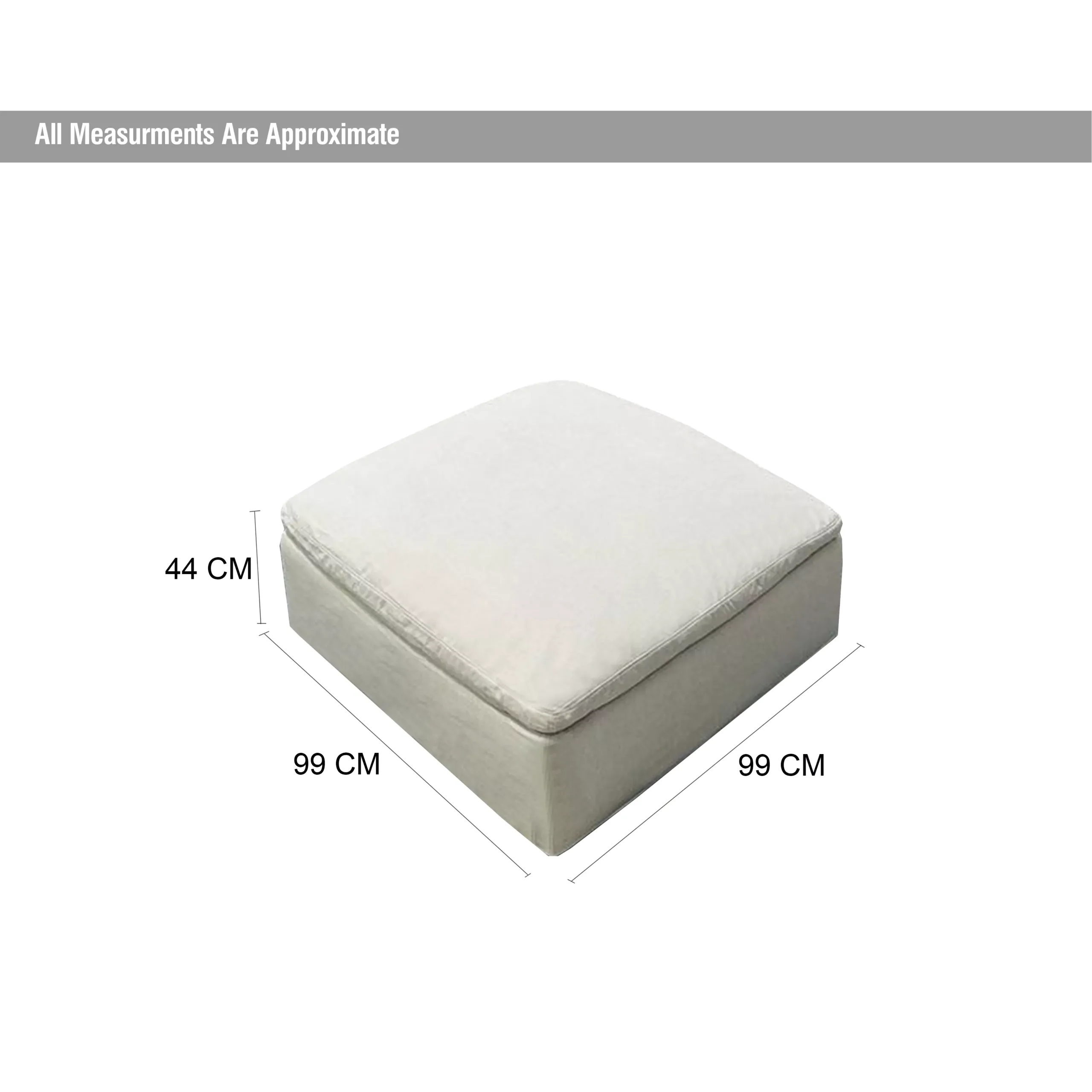 Aldana Ottoman Beige Dim United Furniture