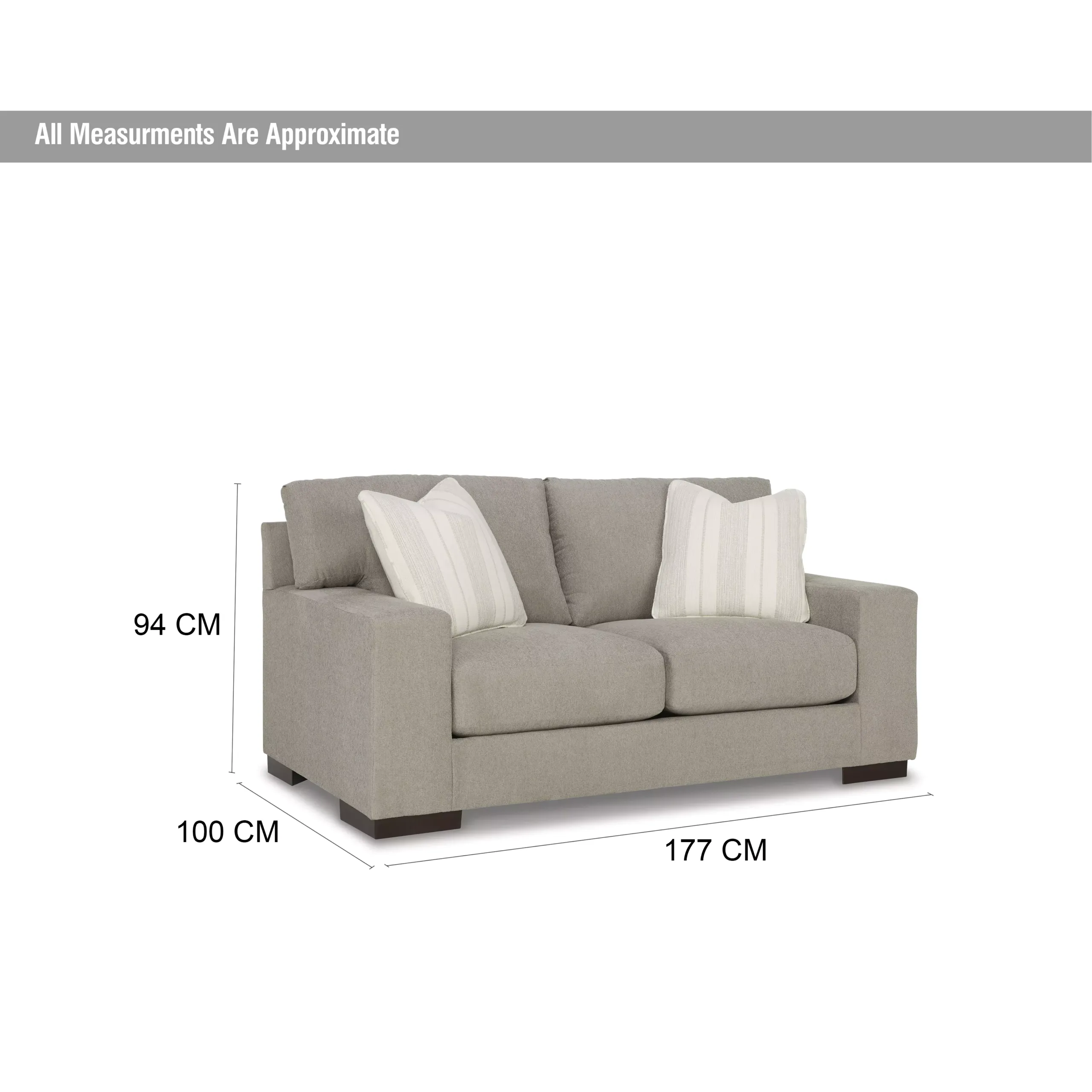 Maggie Sofa Flax Dim 1 United Furniture