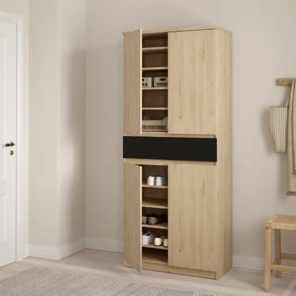 Naia 4 Door Shoe Cabinet - Hickory Jackson