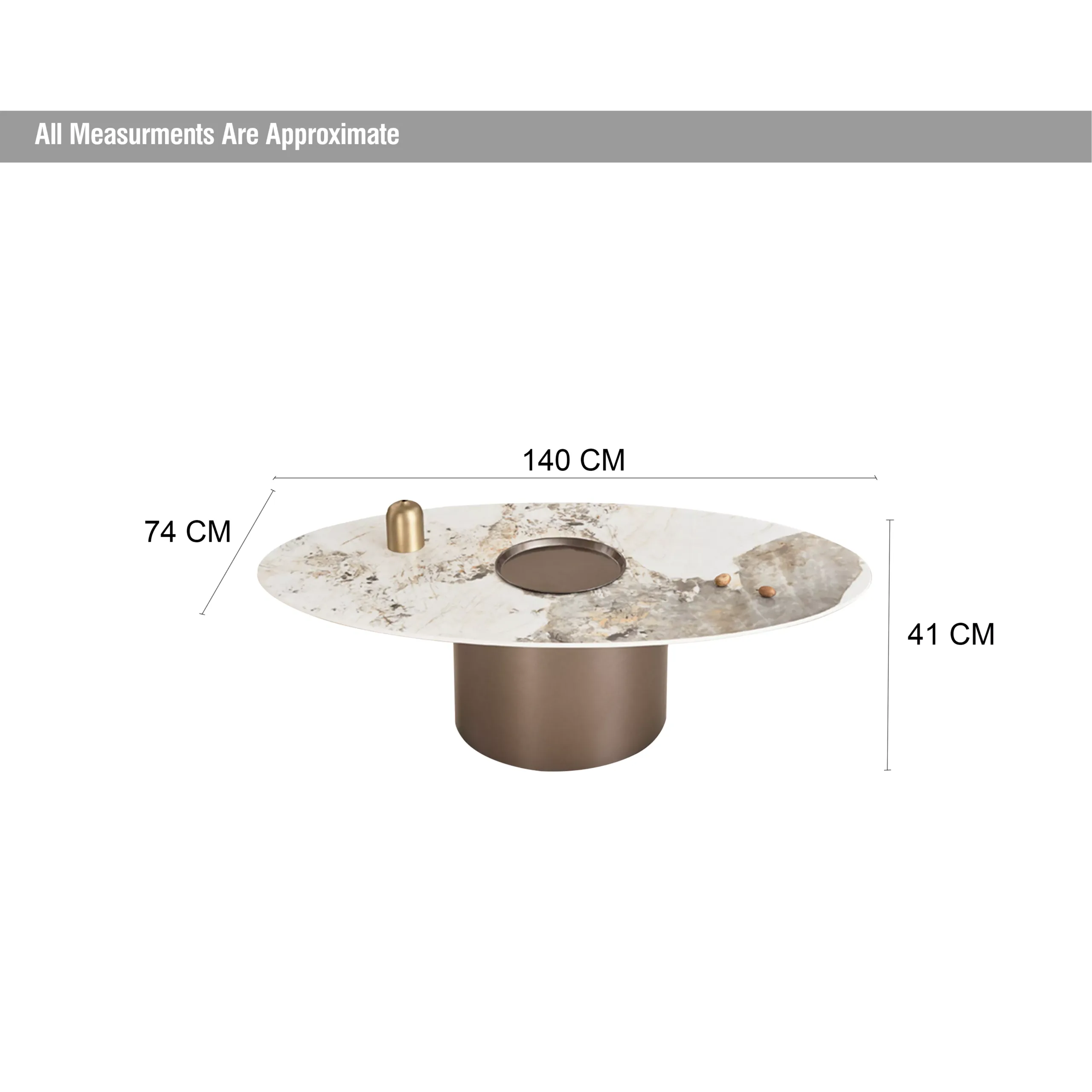 Ripart Oval Coffee Table Dim United Furniture
