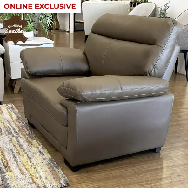 Ruwa Leather Single Seater - Dark Brown