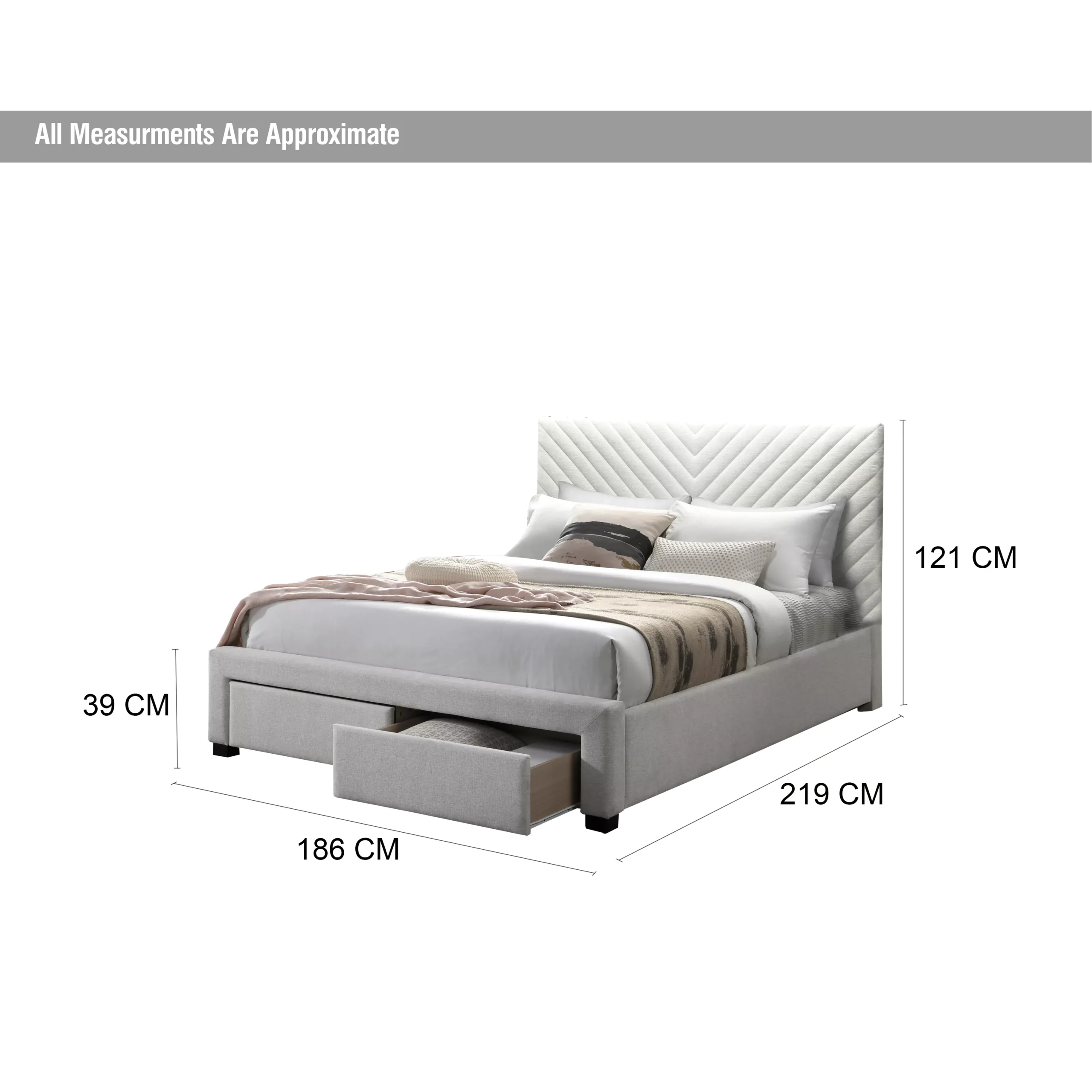 Henly King Bed Dim Ivory United Furniture