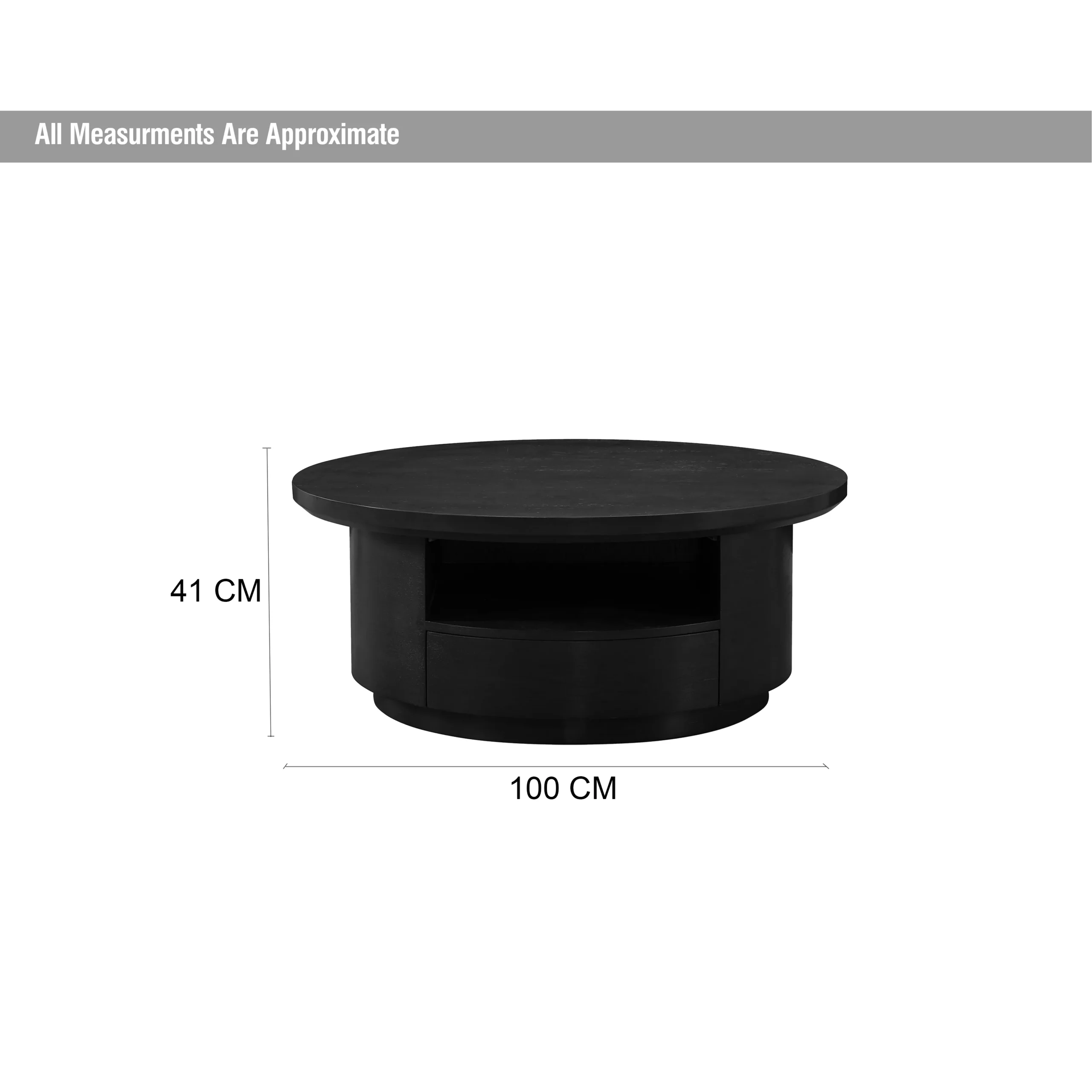 Beluga Coffee Table Black Dim United Furniture