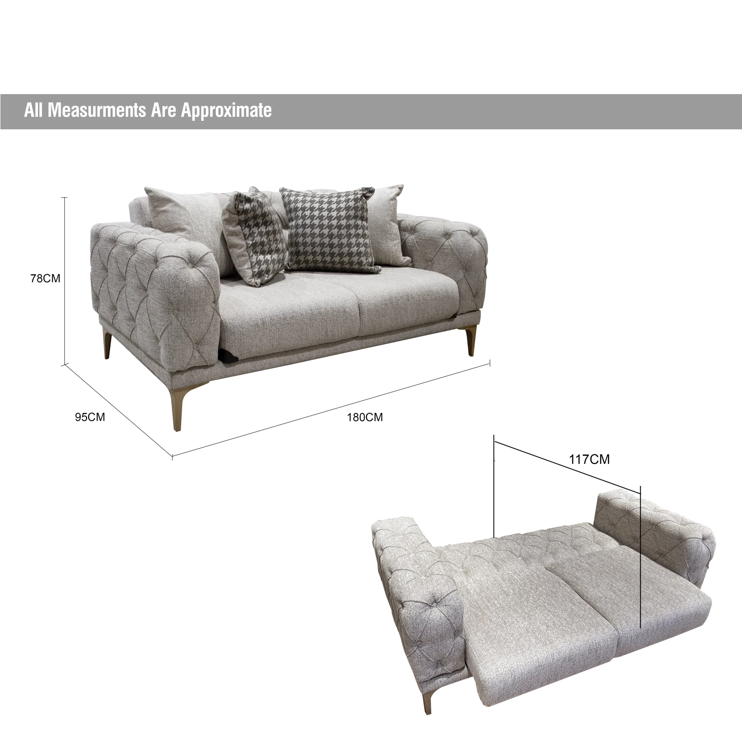 Roma 2 Seater Dim2 United Furniture