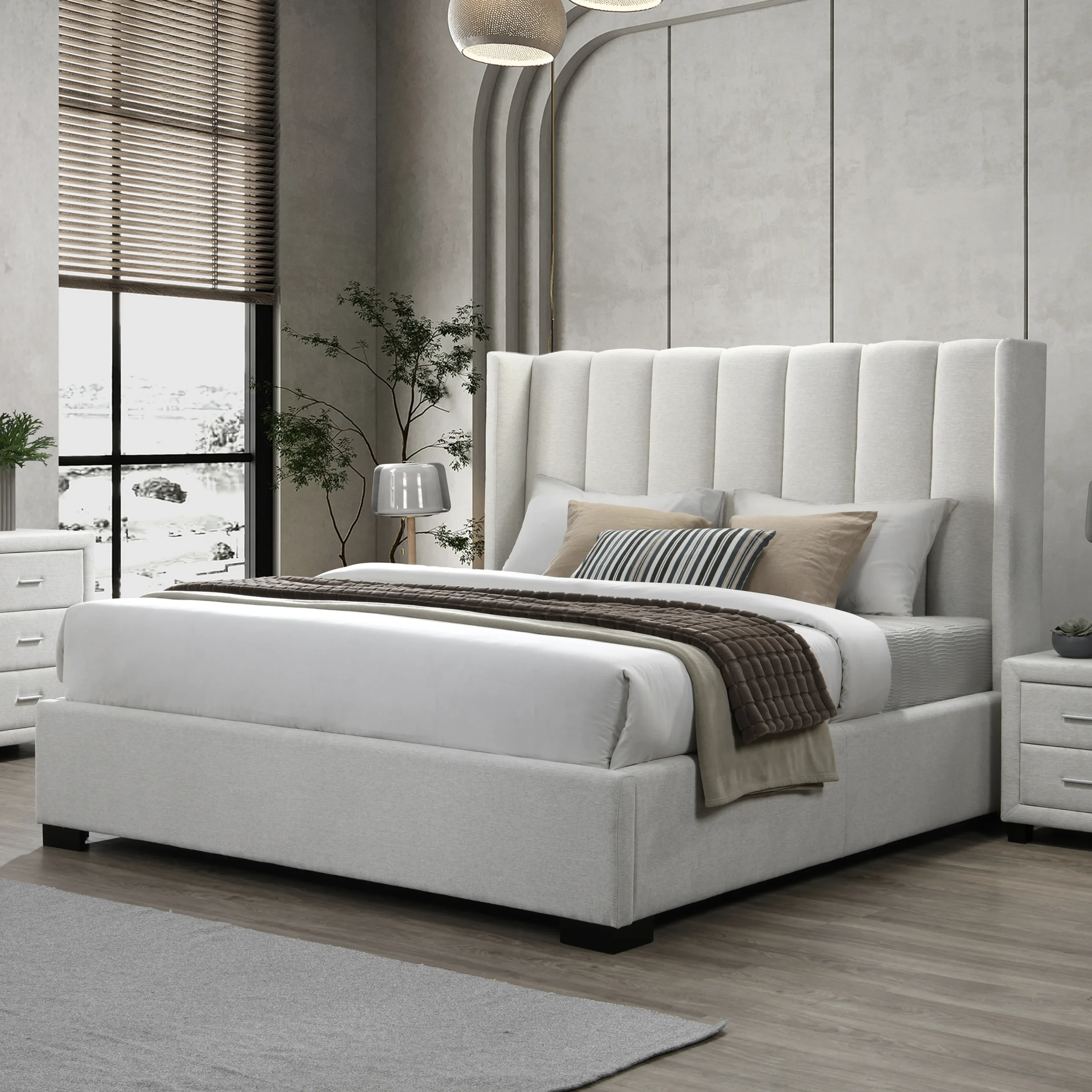 Rubens King Bed Ivory United Furniture