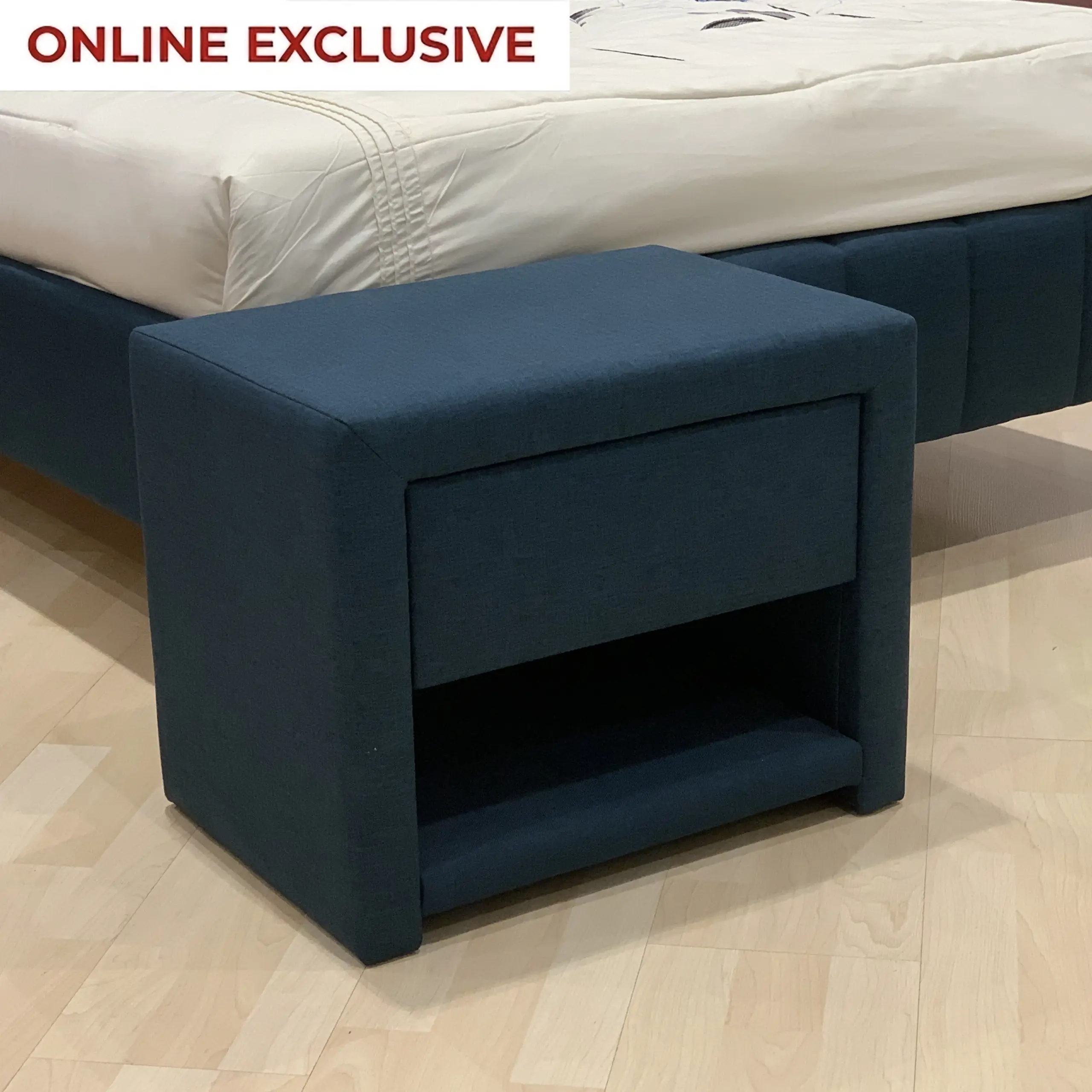 Scandi Night Stand Blue Bg United Furniture