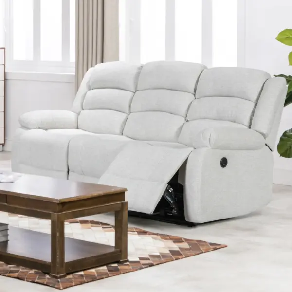 Atlantico 3 Seater Power Recliner - Beige