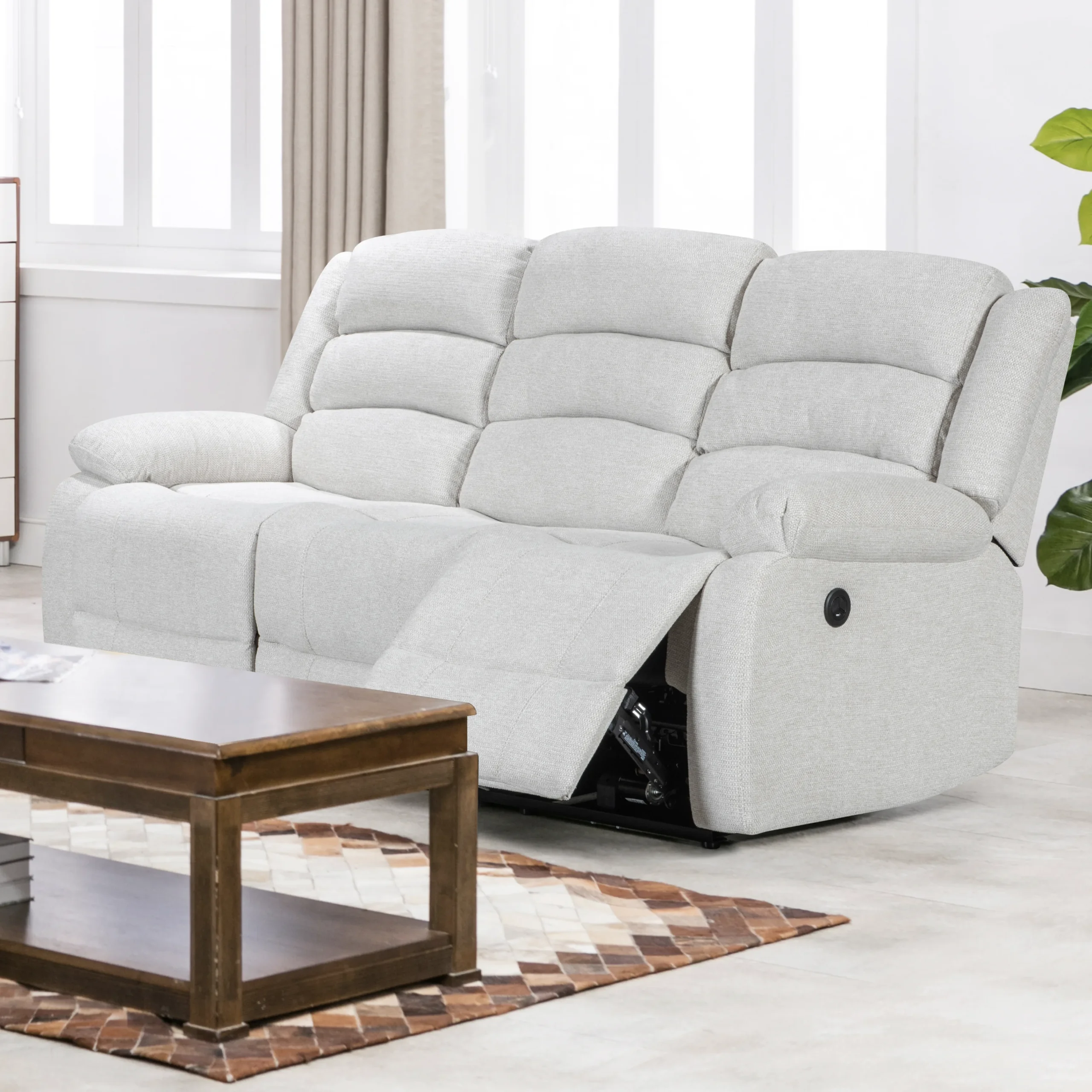 Atlantico Recliner 3seater Beige United Furniture