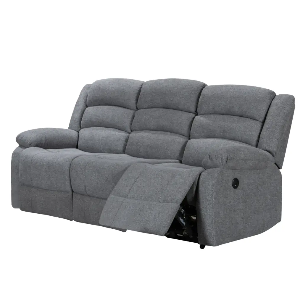 Atlantico Recliner 3seater Grey 1 United Furniture