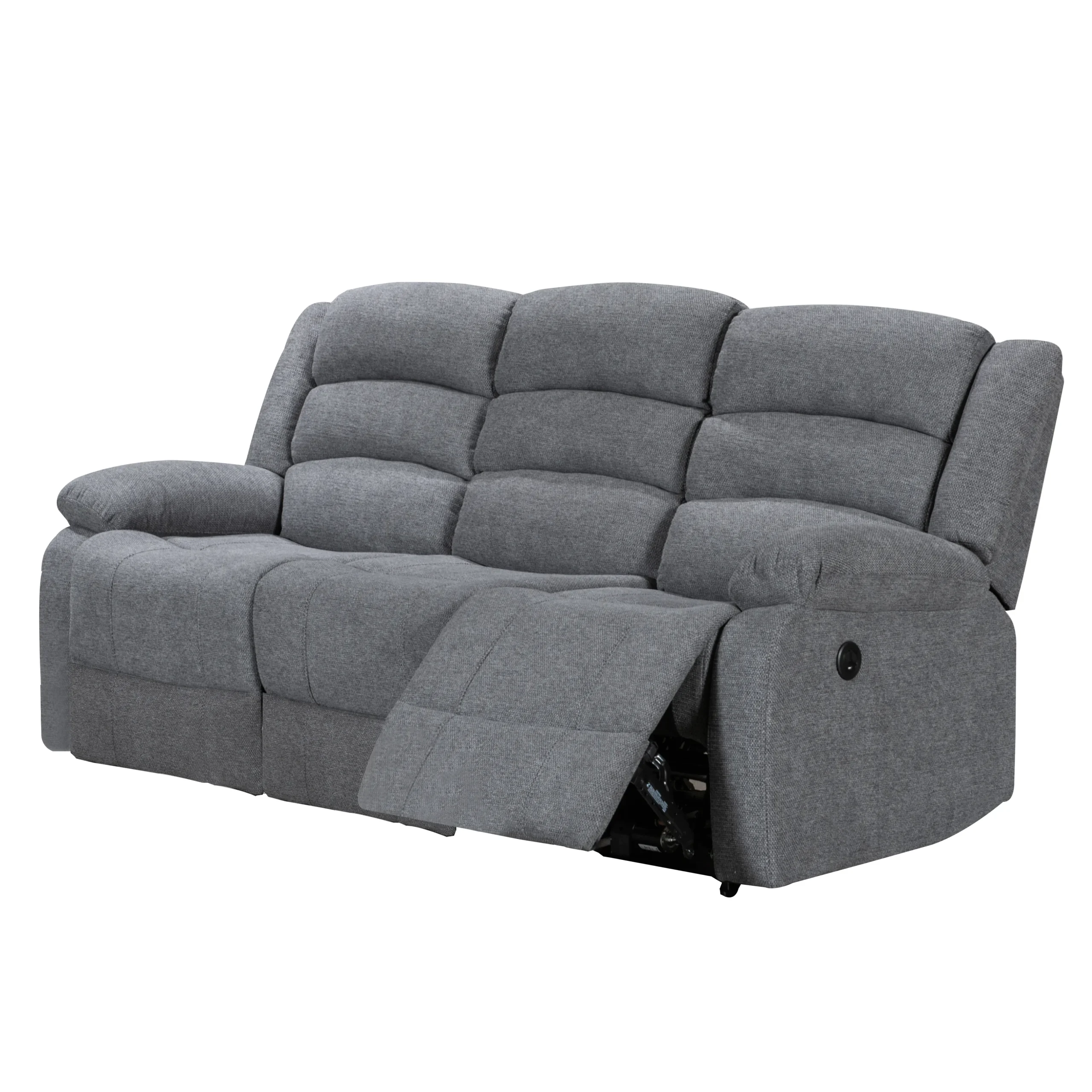 Atlantico Recliner 3seater Grey 1 United Furniture
