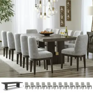 Burkhaus 12-Seater Extendable Dining Set