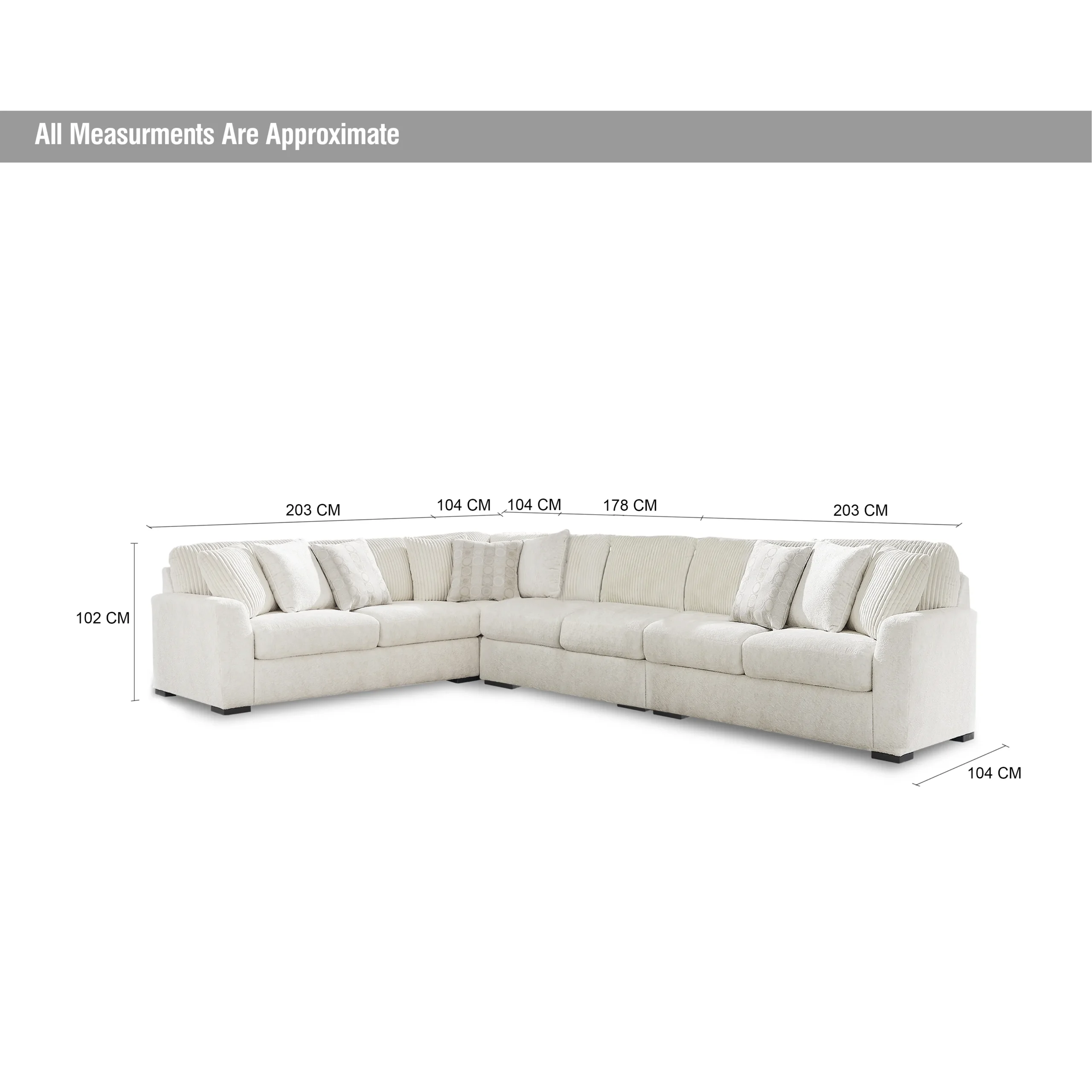 Chessington Sectional Sofa Dim 1 United Furniture