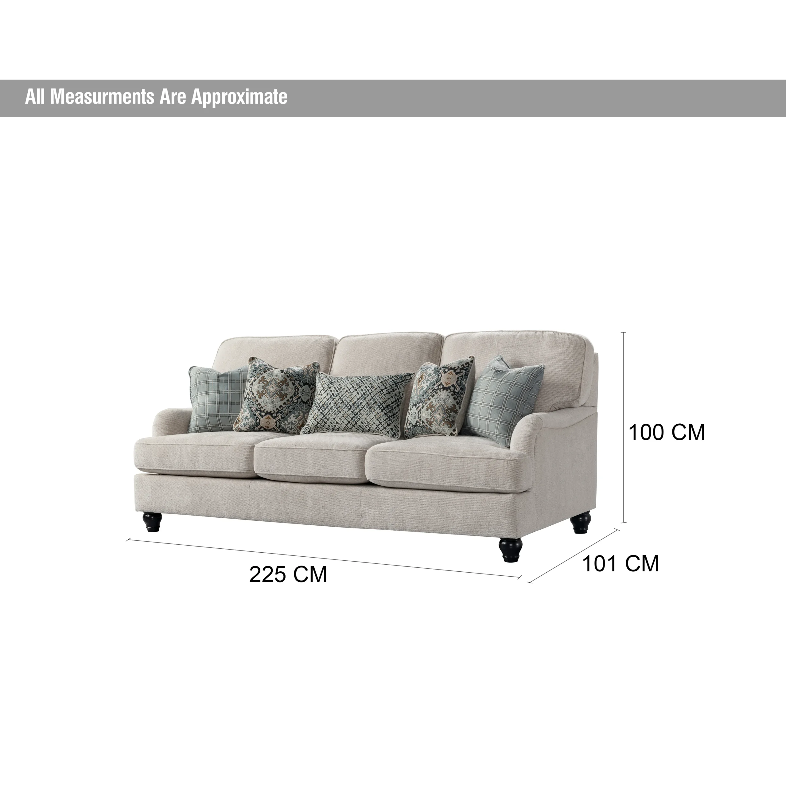 Hamsa 3seater Dim United Furniture
