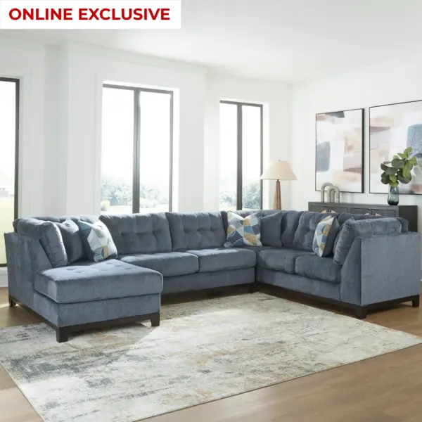 Maxon Place Right Corner Sofa - Navy