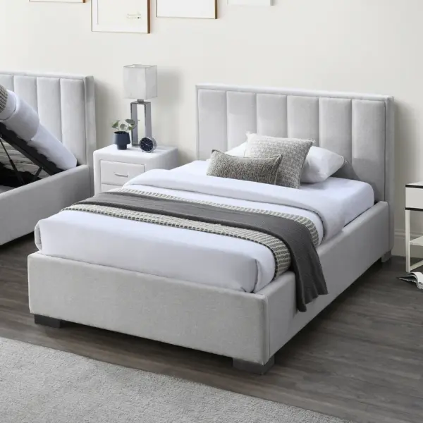 Selma Single Bed (With Hydraulic Storage) - Ivory