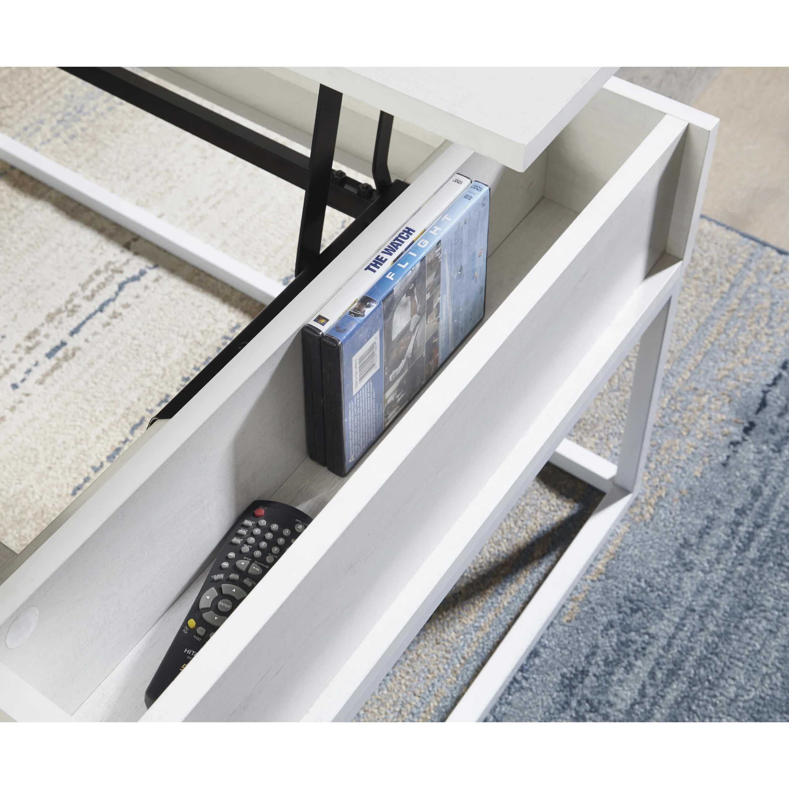 Deznee Lift Top Cocktail Table Open 2 United Furniture