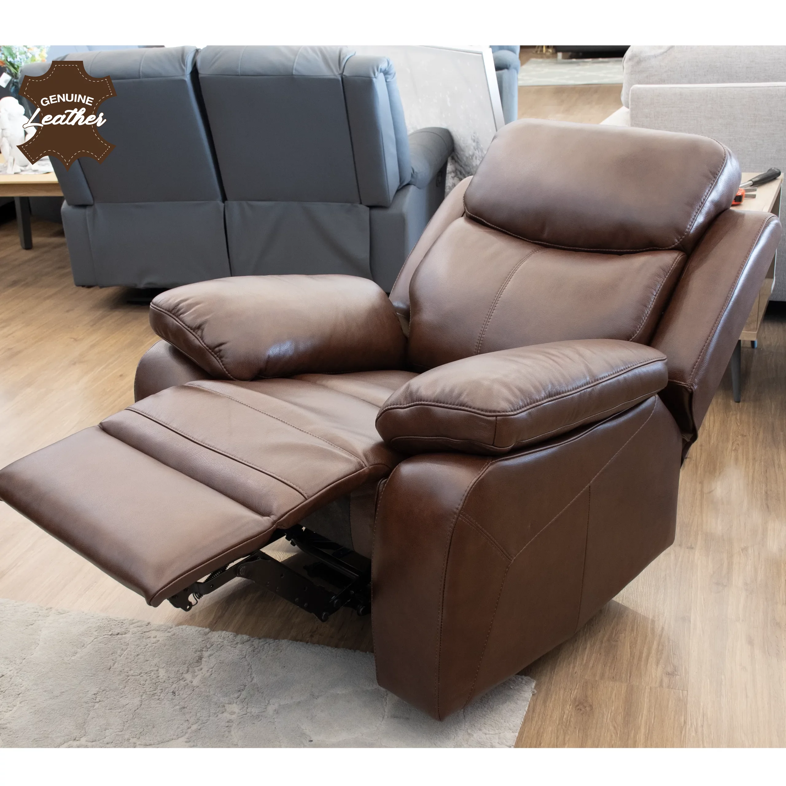 Kadoma 1Seater Open Recliner Scaled Leather United Furniture