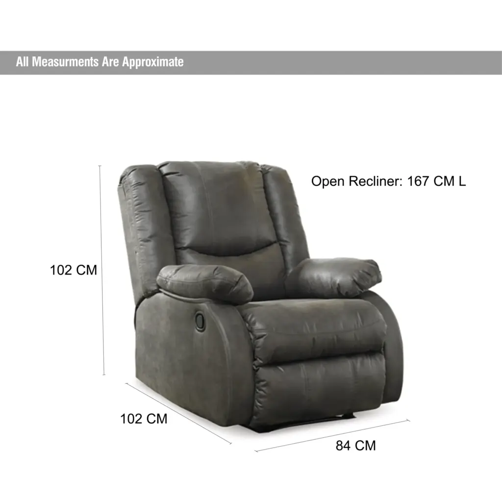 Bladewood Recliner Dim 1 United Furniture