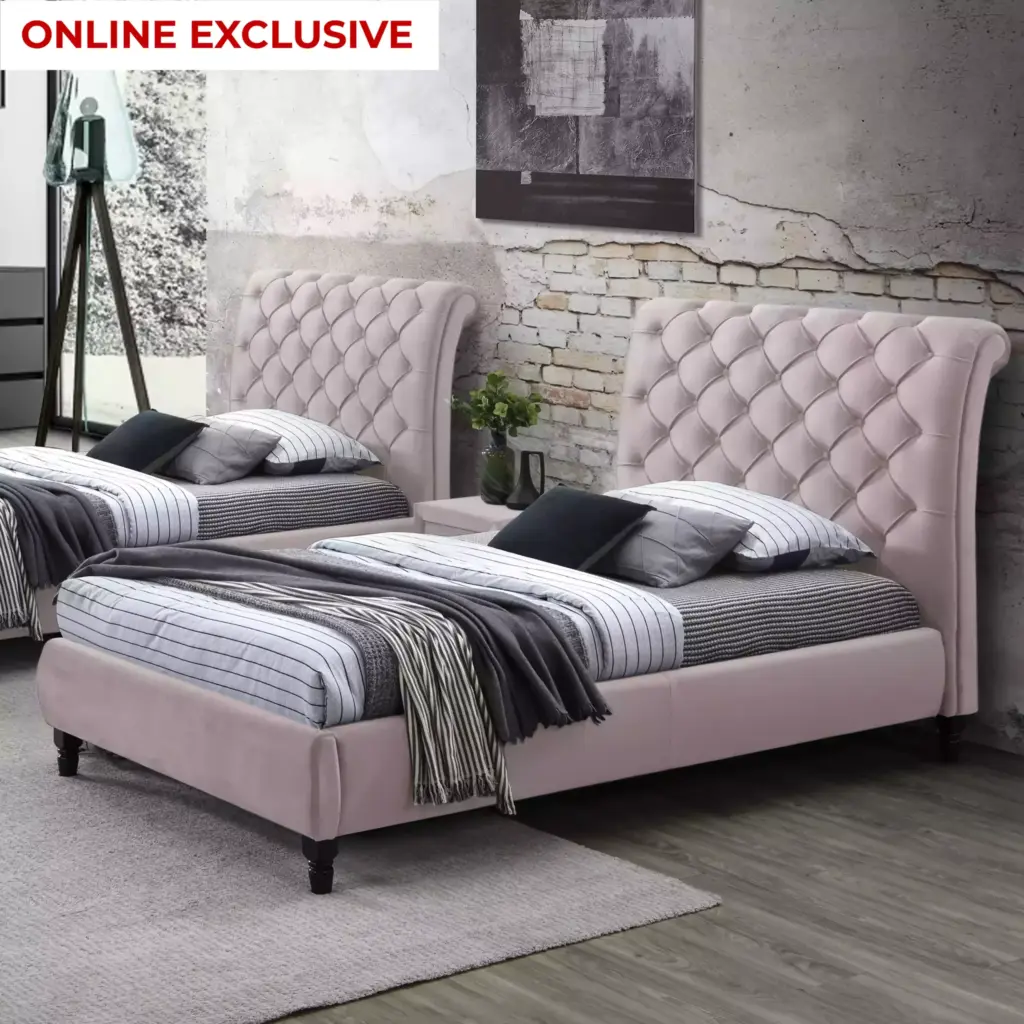 Chester Single Bed Pink United Furniture