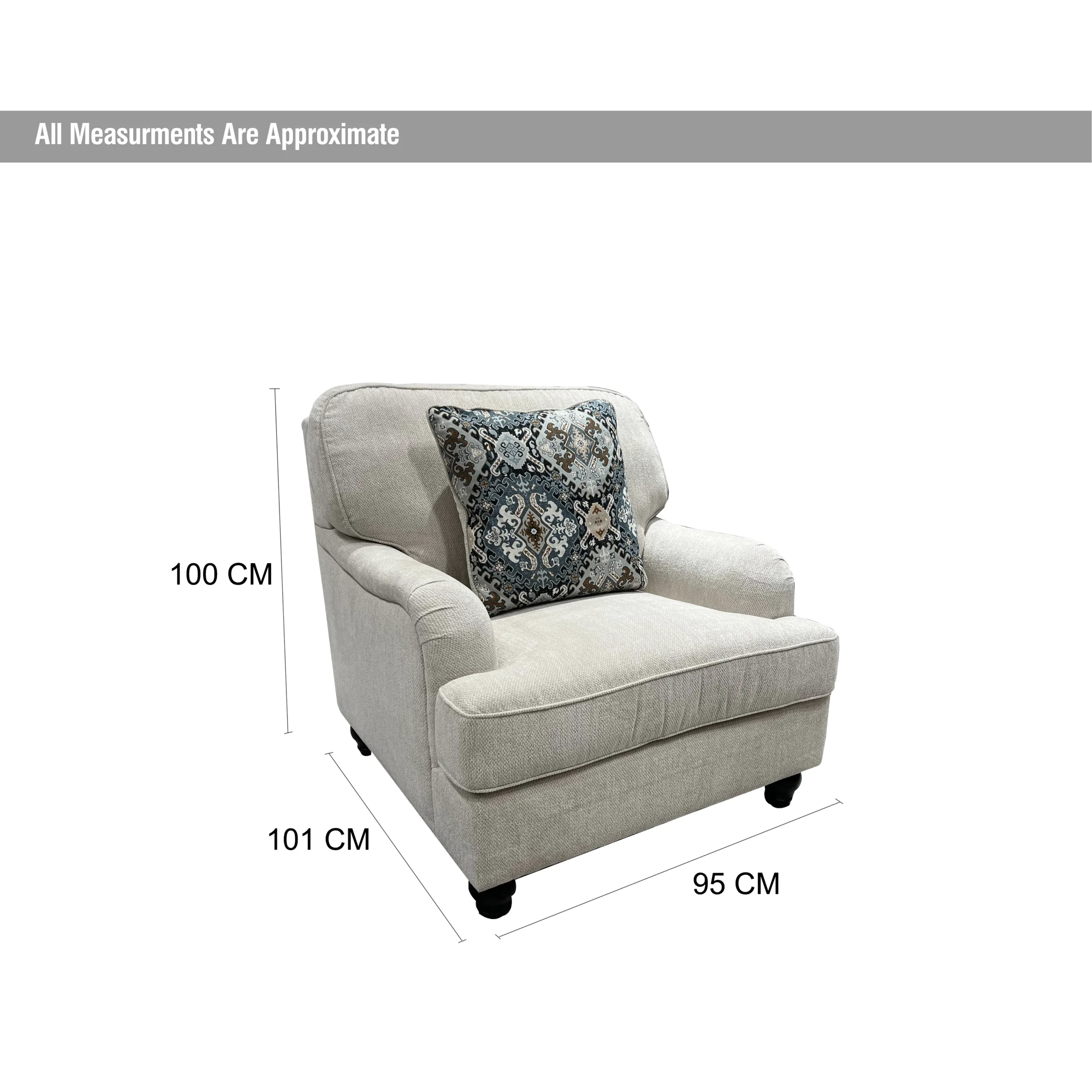 Hamsa Single Seater Dim 1 United Furniture