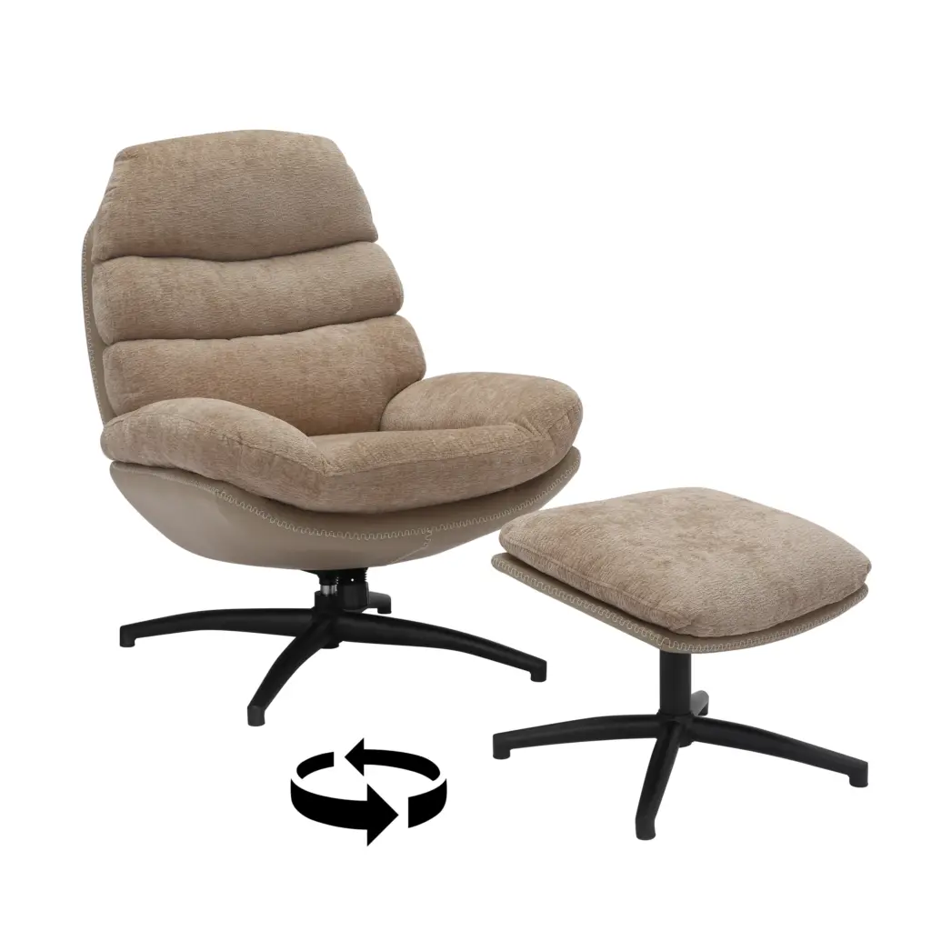 Howell Swivel Accent Chair Beige A United Furniture