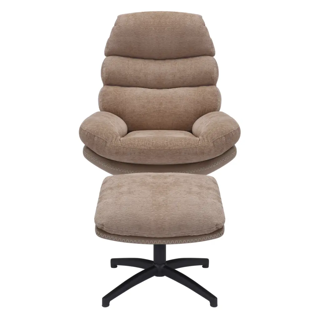 Howell Swivel Accent Chair Beige Front United Furniture