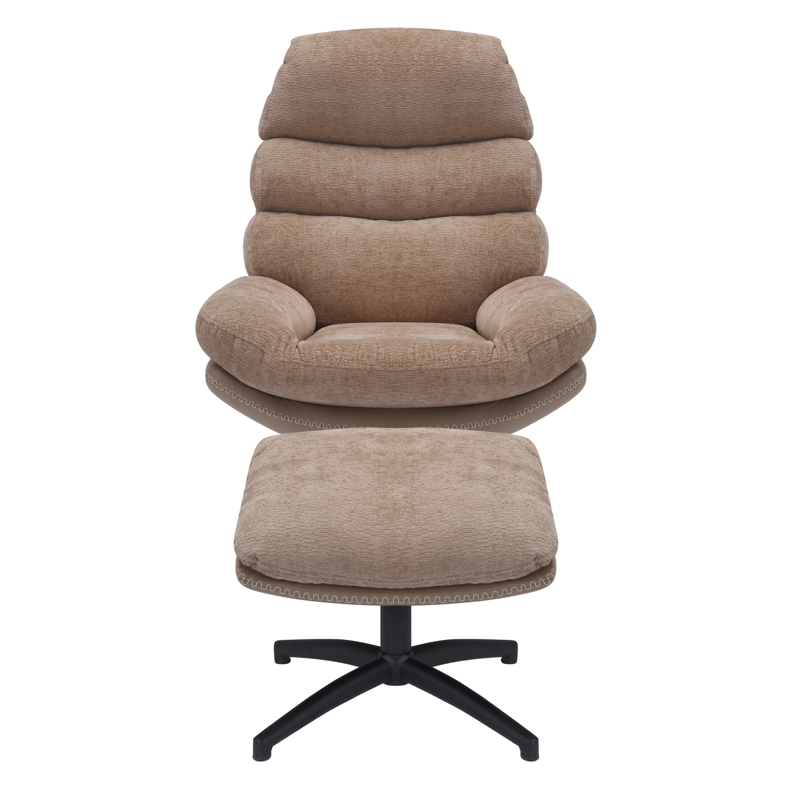 Howell Swivel Accent Chair Beige Front United Furniture