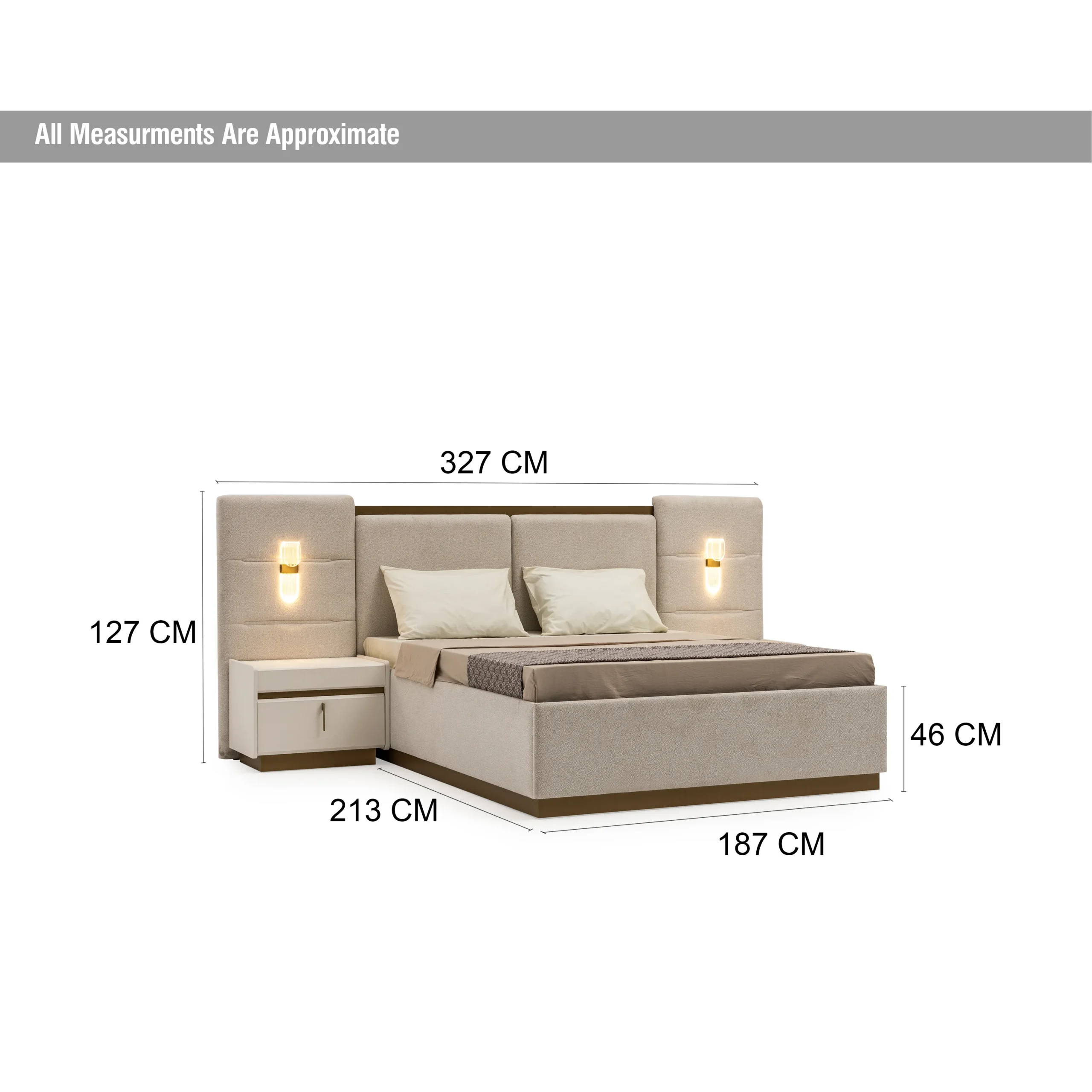 Loren King Bed Dim United Furniture