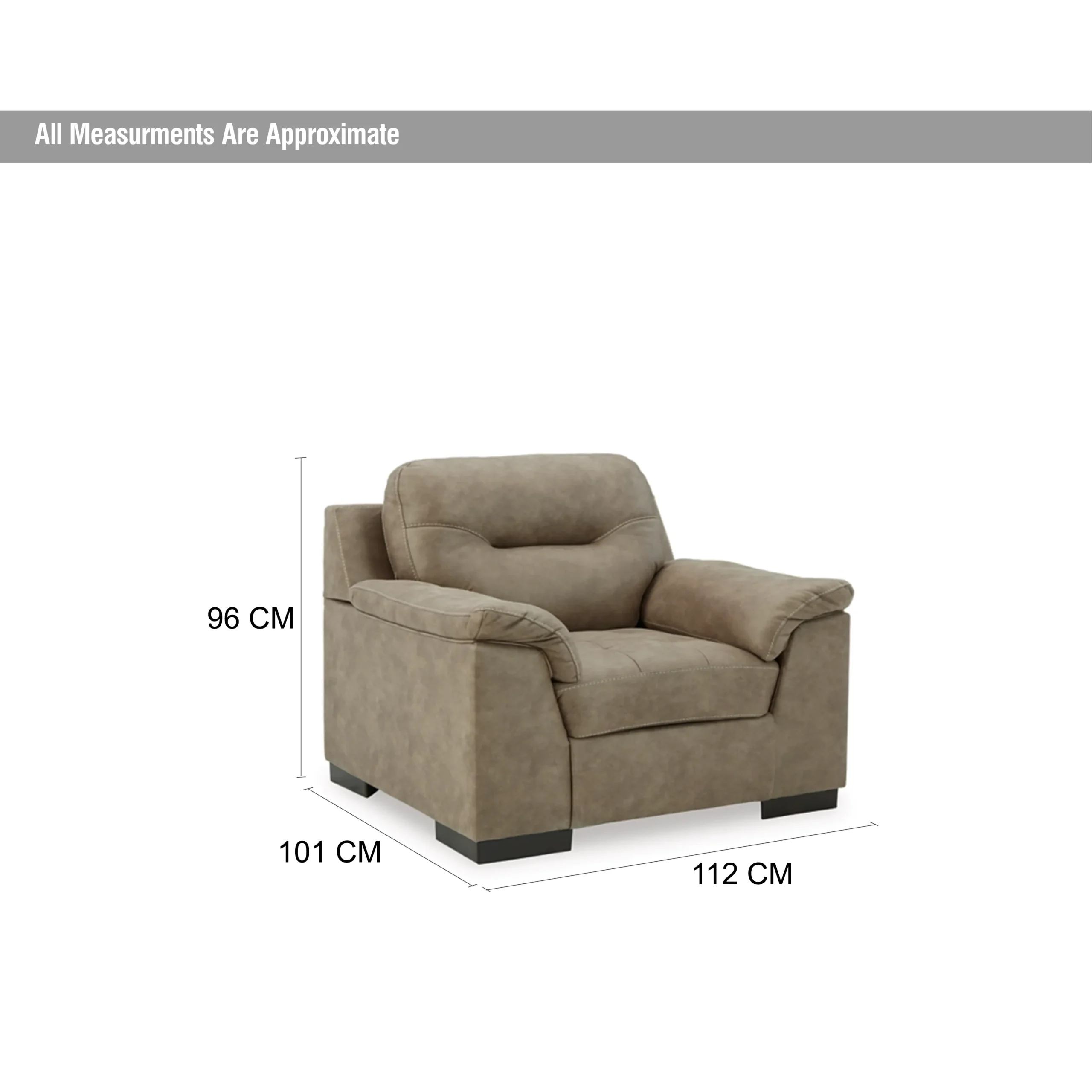 Maderla Singleseater Pebble Dim United Furniture