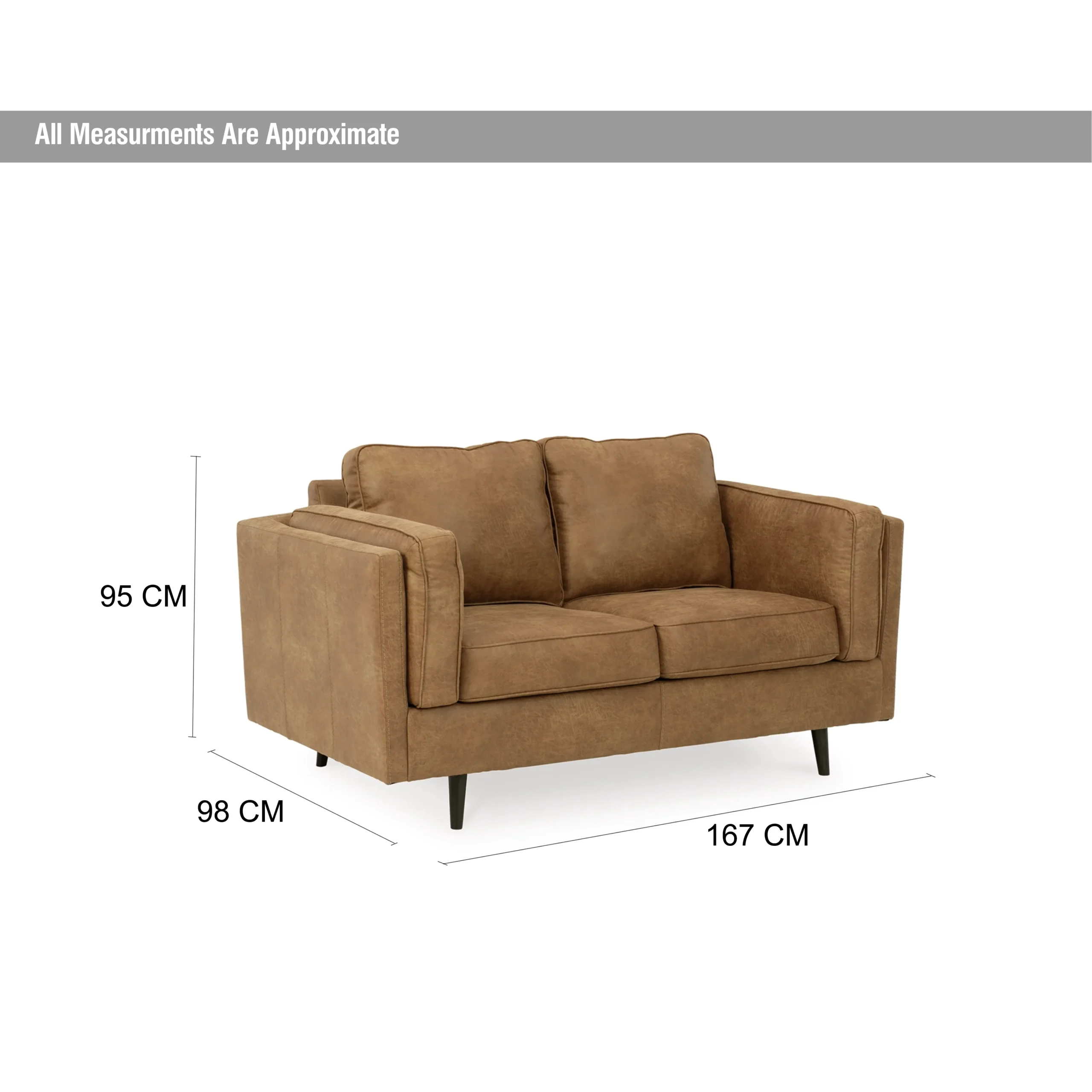 Maimz 2seater Caramel Dim United Furniture