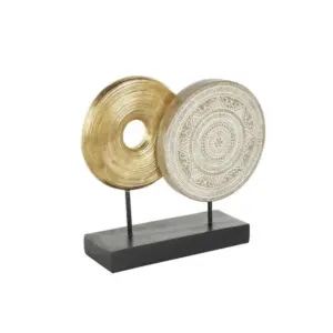 Gold Resin Geometric Sculpture (13138)