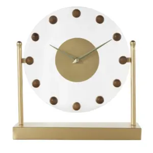 Gold Metal Acrylic Face Clock (13537)