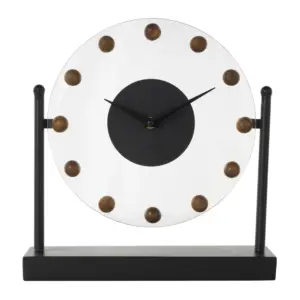 Black Metal Acrylic Face Clock (13538)