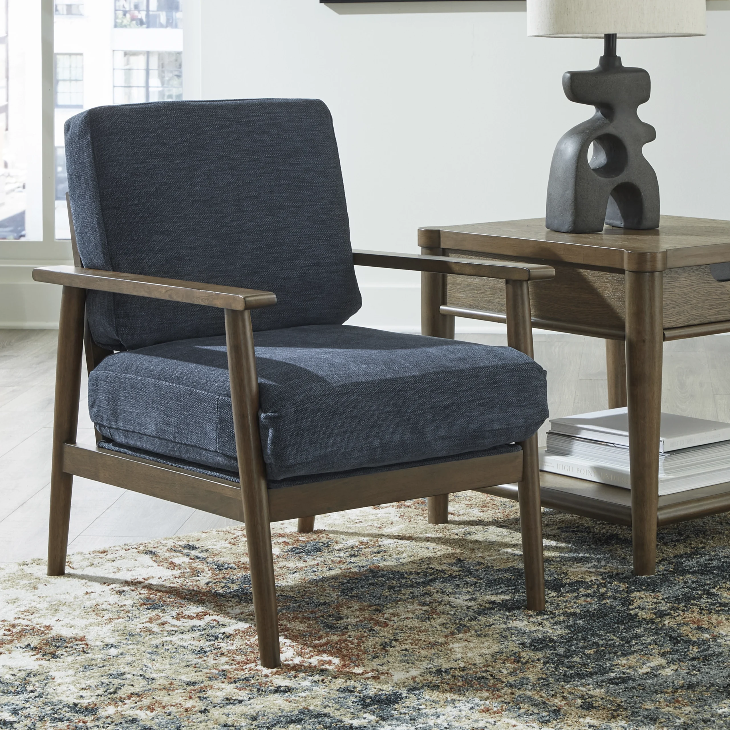 Bixler Accent Chair Navy 2 United Furniture