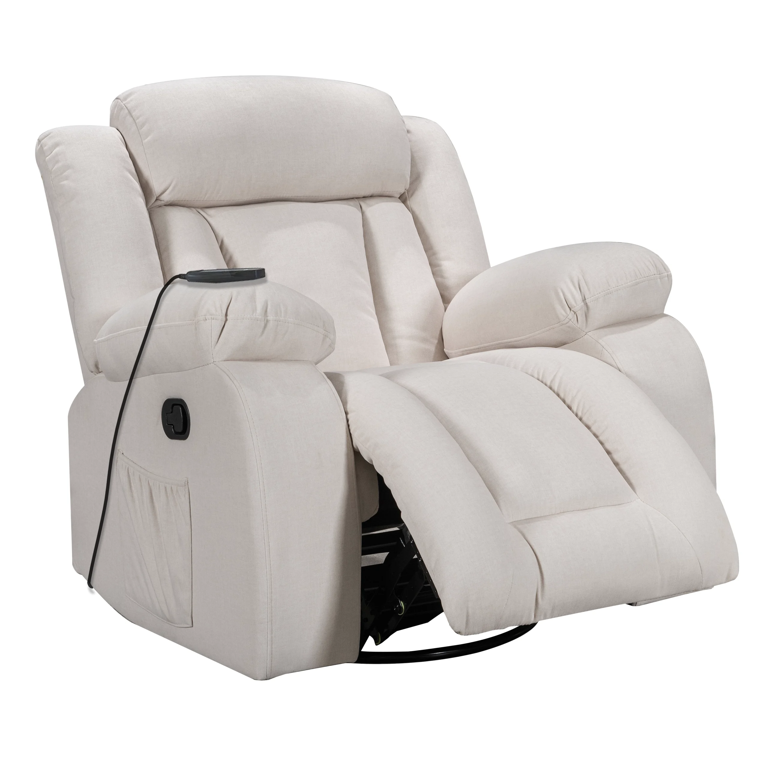 Karlie Swivel Recliner Beige A United Furniture