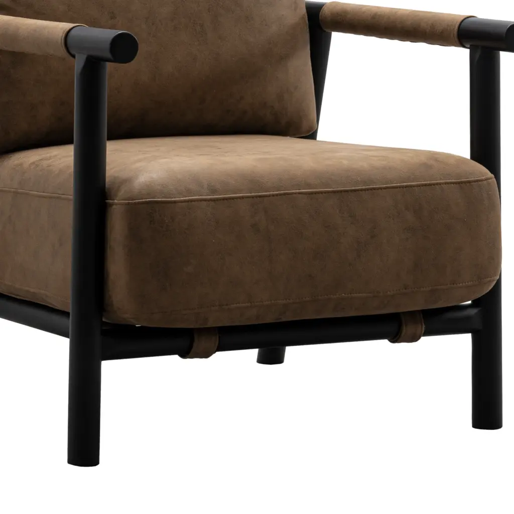 Sean Accent Chare Blk Brown B United Furniture