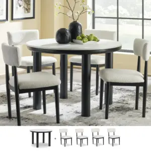 Xandrum 4-Seater Round Dining Set