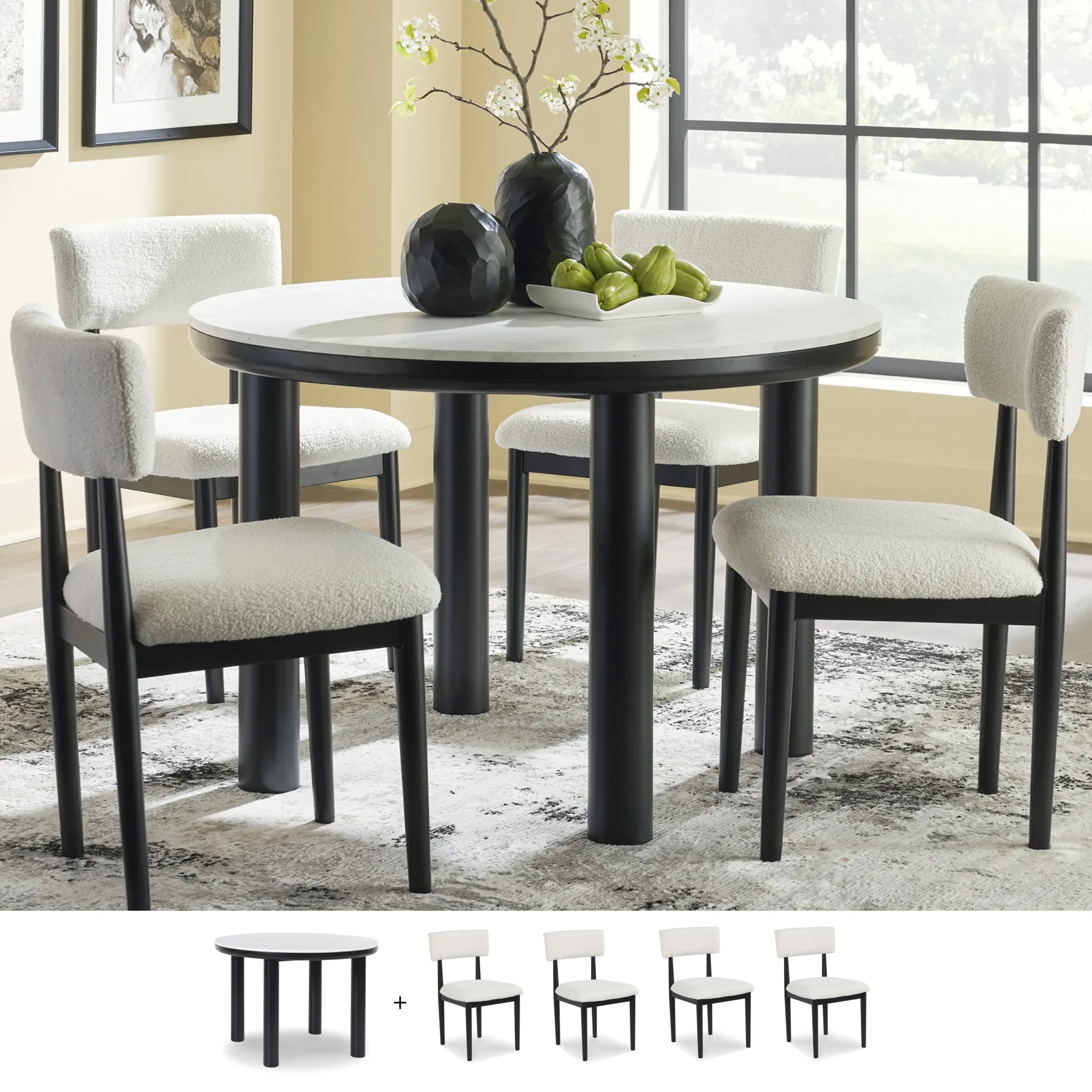 Xandrum 4seater Dining Set United Furniture