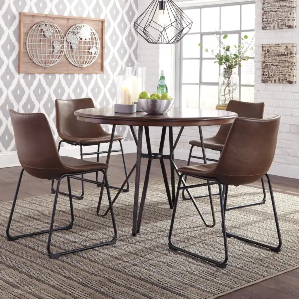 Centiar Round Dining Table - Brown