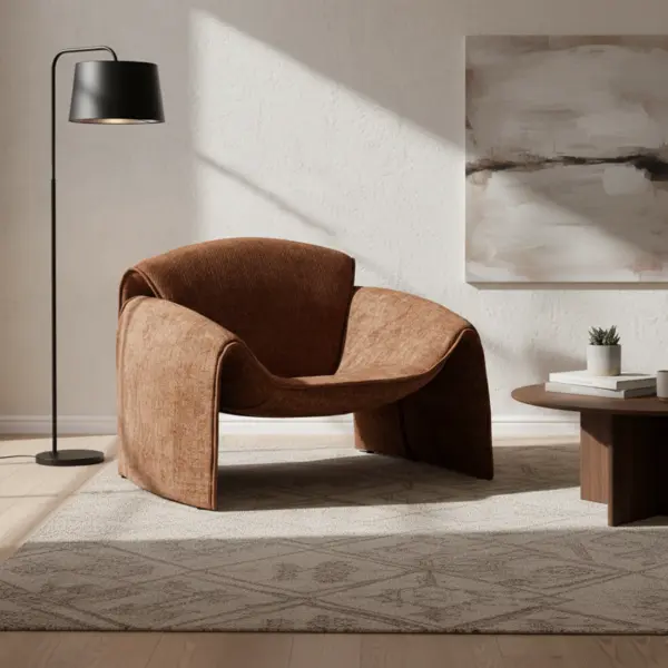 Emily Accent Chair - Dark Orange