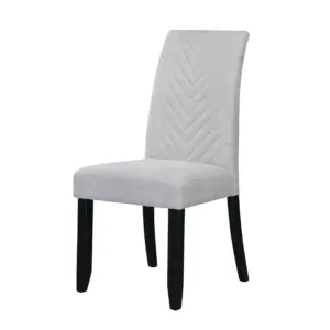 Niko Dining Chair - Grey (black leg)