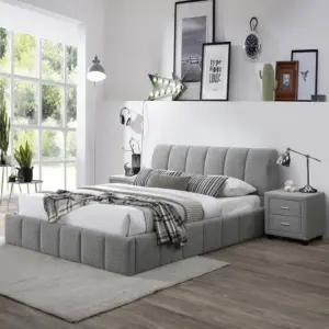 Picton Queen Bed - Light Grey
