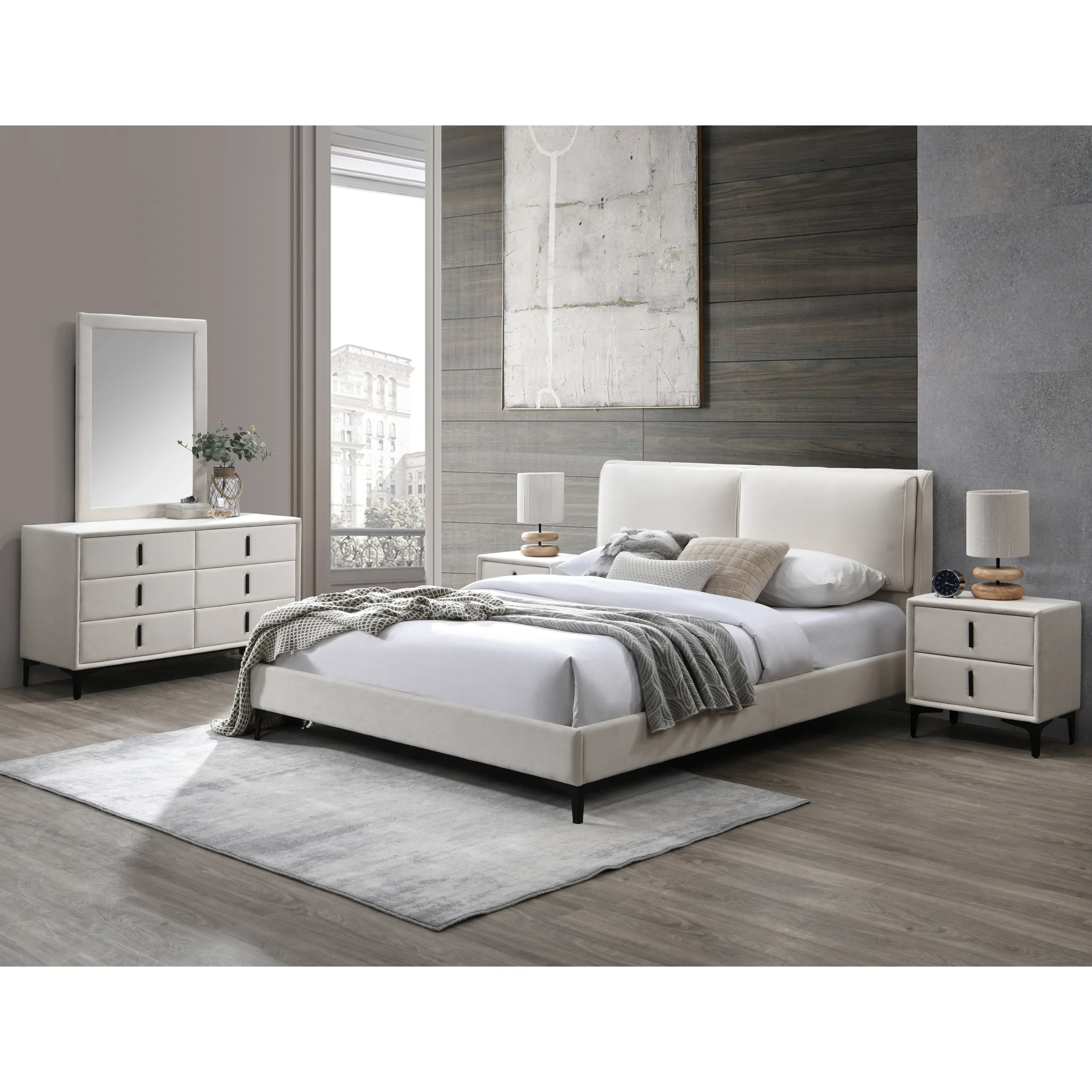 Porter Bed Cream 1 United Furniture