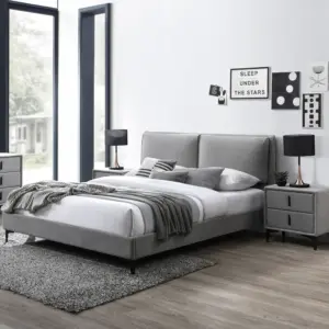 Porter Queen Bed - Light Grey